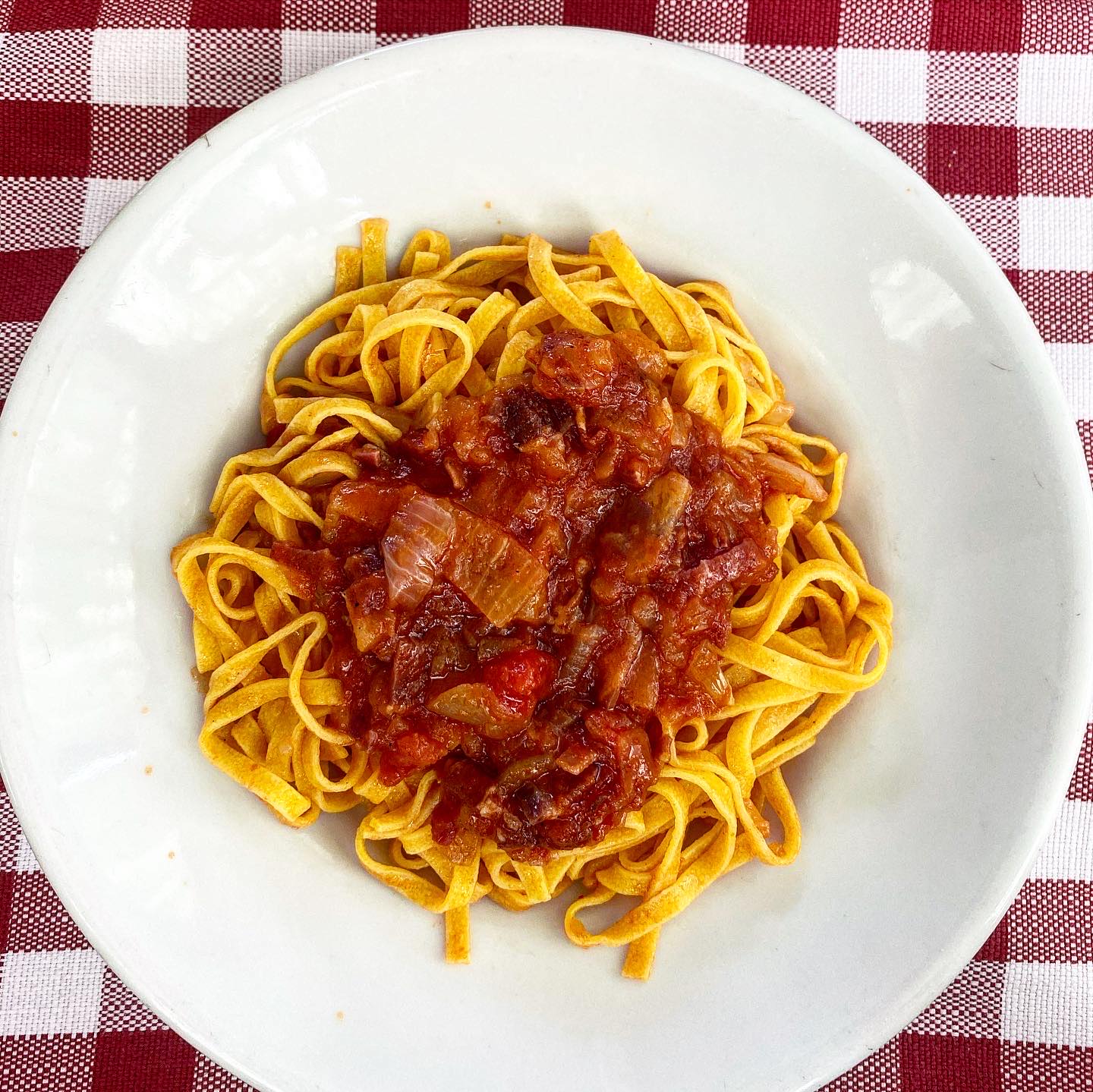 tagliatelle prosciutto e friggione