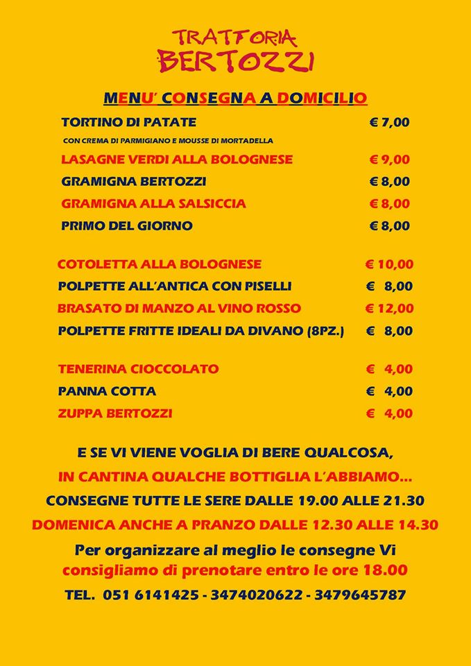 bertozzi menu